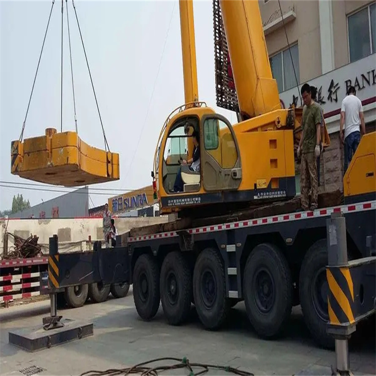 孝感当地吊车出租|机器吊装|75吨|工厂搬迁服务